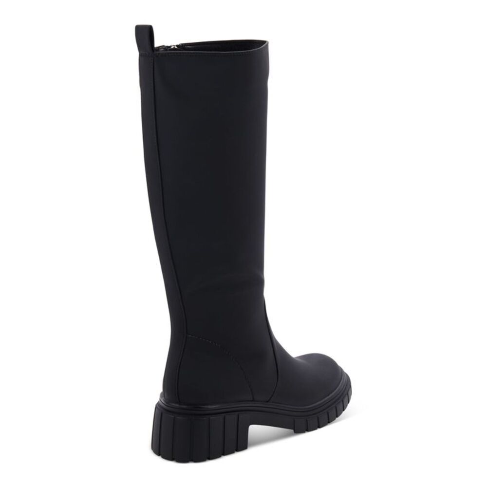 AQUA COLLEGE Womens Black Waterproof Paz Round Toe Block Heel Riding Boot 9 M - Picture 2 of 4